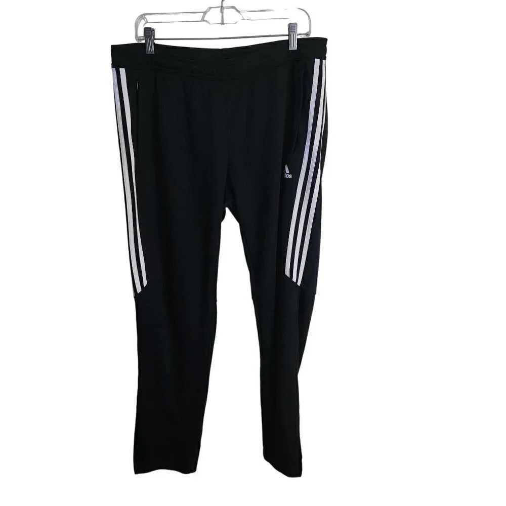 Adidas Black 3 Stripe Climacool Lounge Pants Size XL